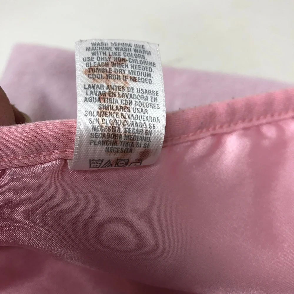Carters Thank Heaven For Little Girls Baby Blanket Pink Satin Trim Flowers